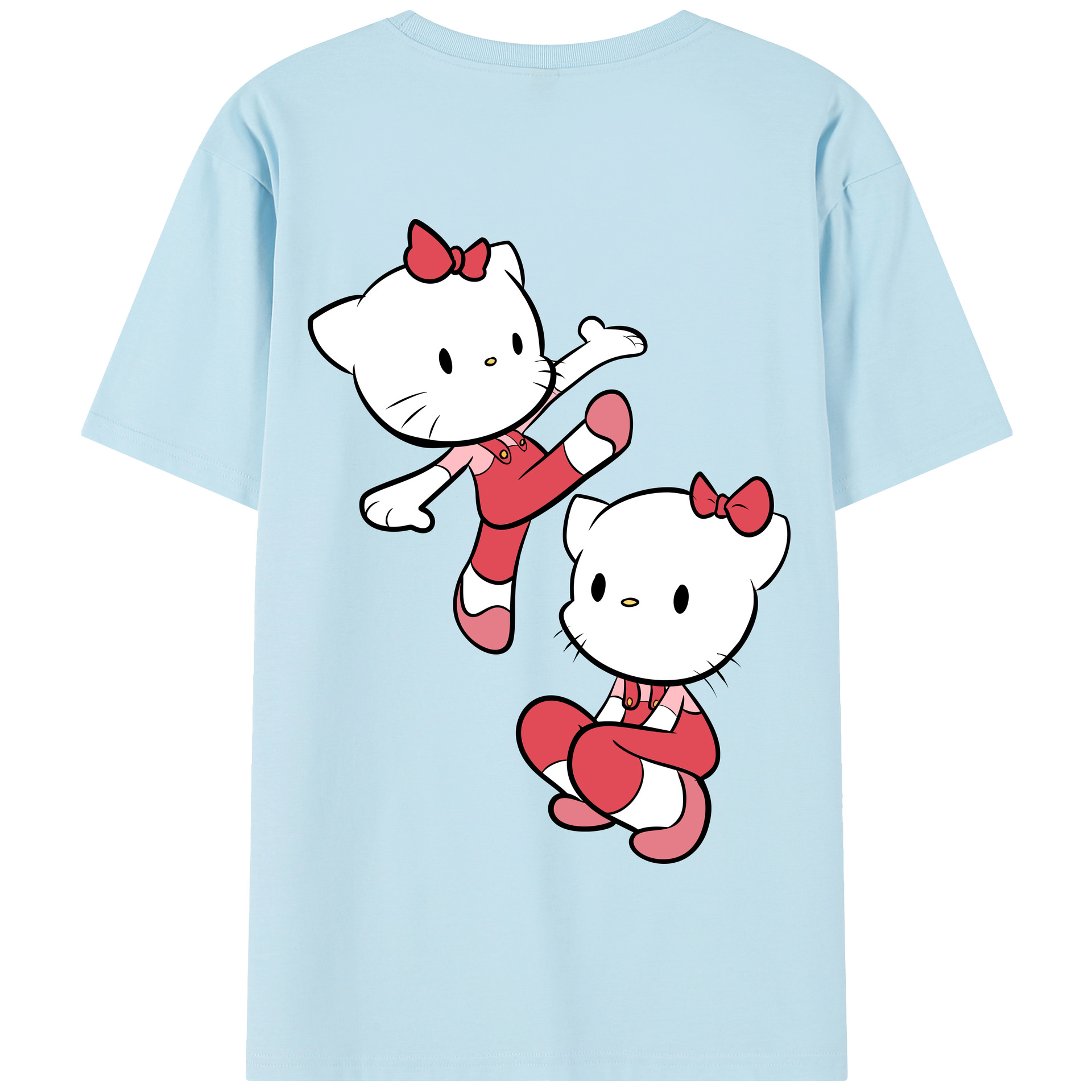 （画像用） Hello Kitty ハローキティ 綿100％半袖Tシャツ（背面プリント）